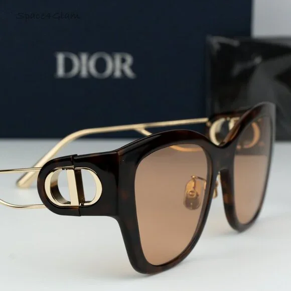 BRAND NEW Dior 30MONTAIGNE B2U CD40082U 53Y 26L0 Havana Brown Women Sunglasses - Picture 3 of 12